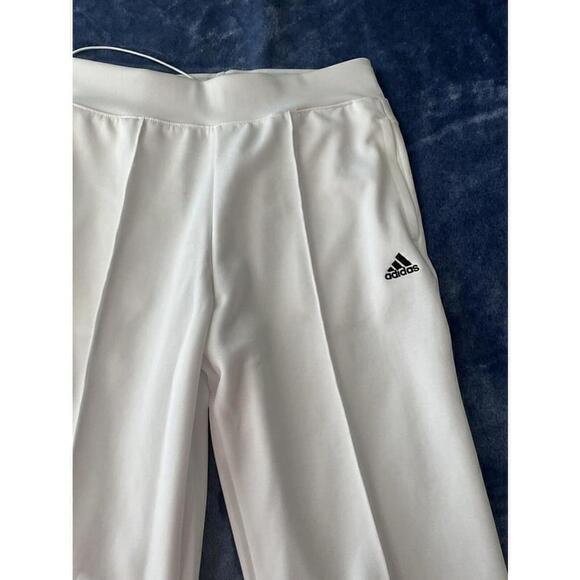 Adidas Women’s Drawstring Xpress Flare Leg Jogging Pants Regular Fit Med White‎ - Picture 12 of 12